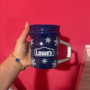 Lowe's Blue Snowflake Mug